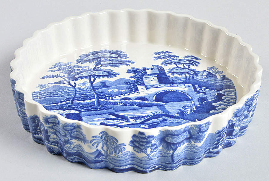 Tower Blue (Newer Backstamp) 7" Quiche by Spode-1