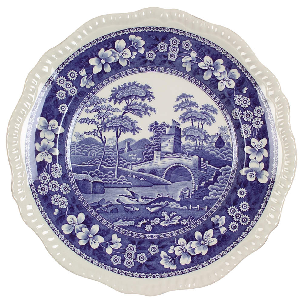 Tower Blue (Newer Backstamp) Dinner Plate by Spode-1