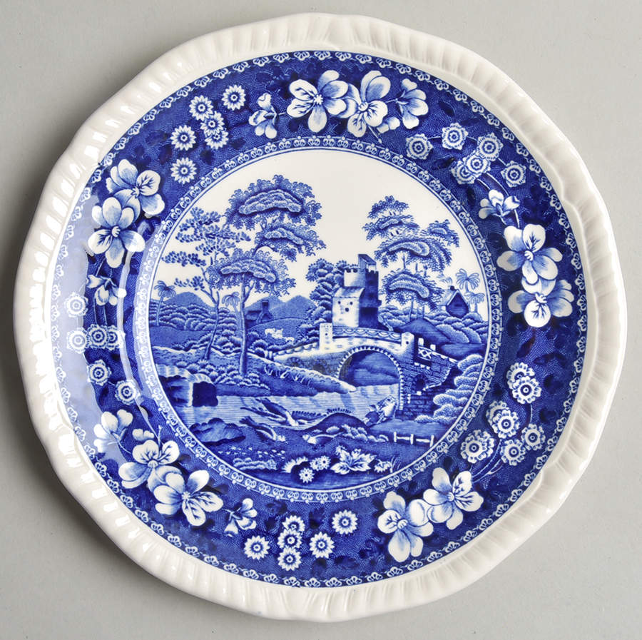Tower Blue (Newer Backstamp) Bread & Butter Plate by Spode-1