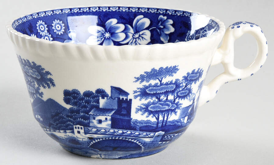 Tower Blue (Newer Backstamp) Breakfast Cup by Spode-1