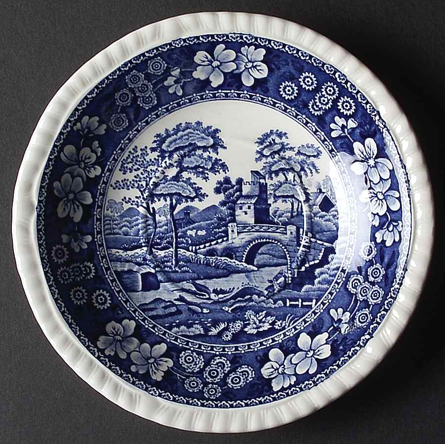 Tower Blue (Newer Backstamp) Saucer by Spode-1