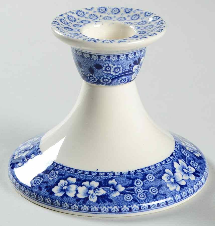 Tower Blue (Newer Backstamp) 3" Candlestick by Spode-1
