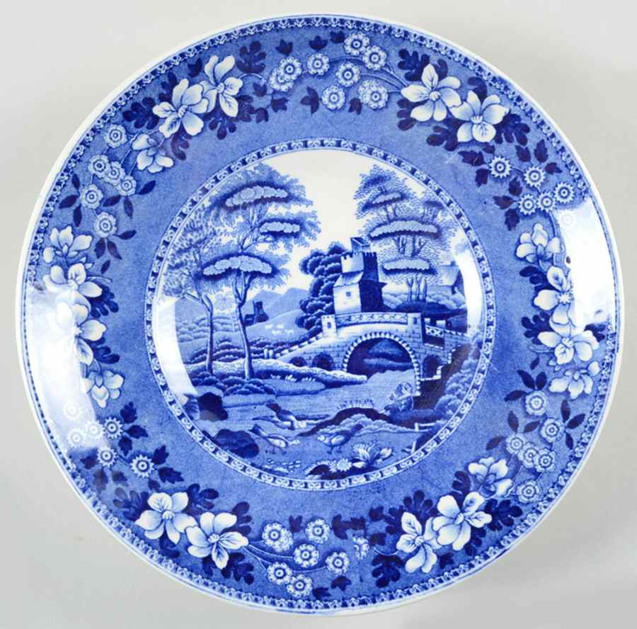 Tower Blue (Newer Backstamp) Saucer for Joke Cup by Spode-1
