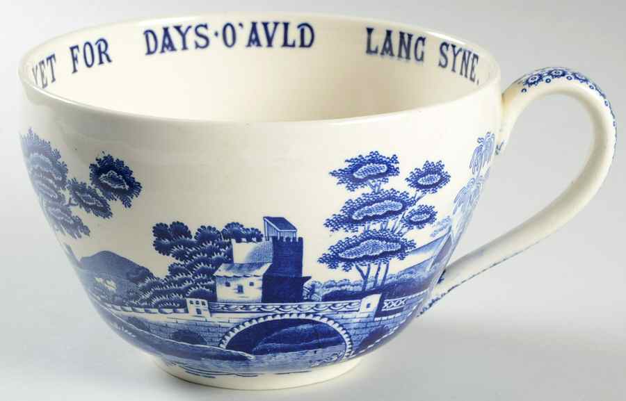 Tower Blue (Newer Backstamp) Joke Cup by Spode-1