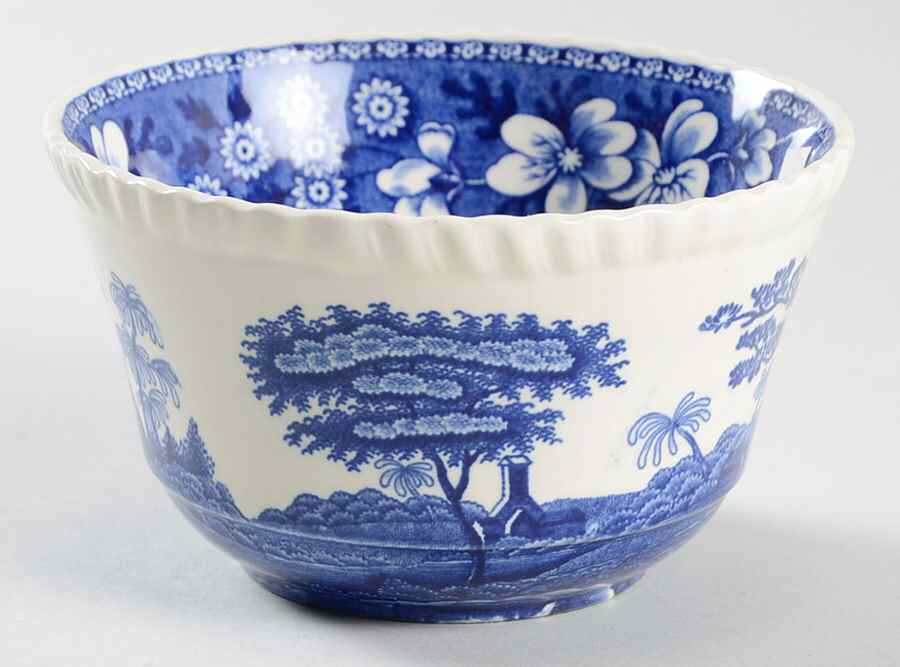 Tower Blue (Newer Backstamp) Open Sugar Bowl by Spode-1