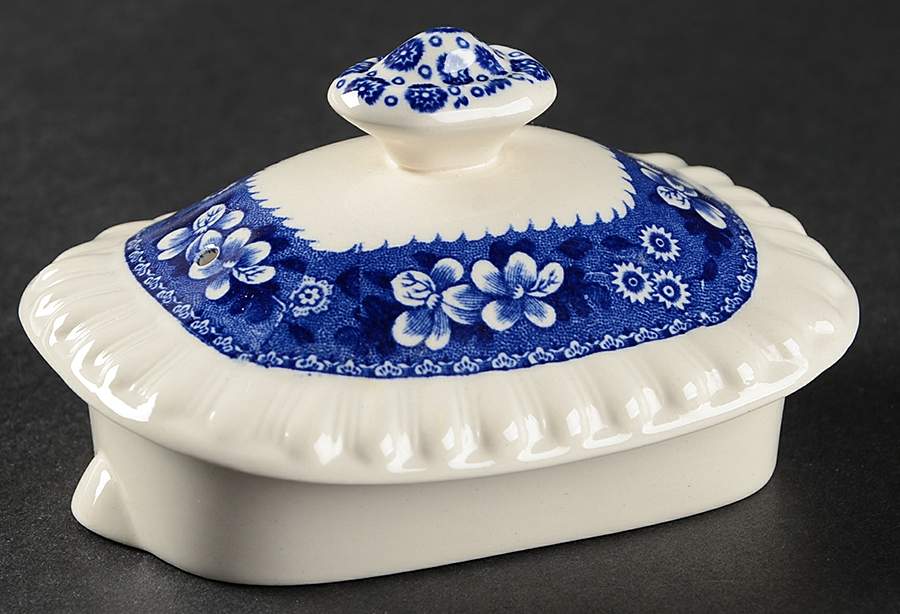 Tower Blue (Newer Backstamp) Lid for Teapot by Spode-1