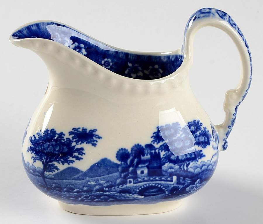 Tower Blue (Newer Backstamp) Creamer by Spode-1