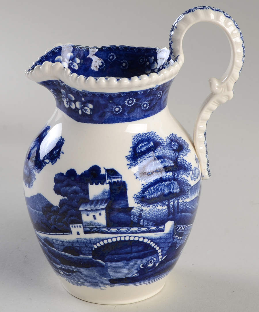 Tower Blue (No #, Older, Gadroon) 12 Oz Pitcher by Spode-1