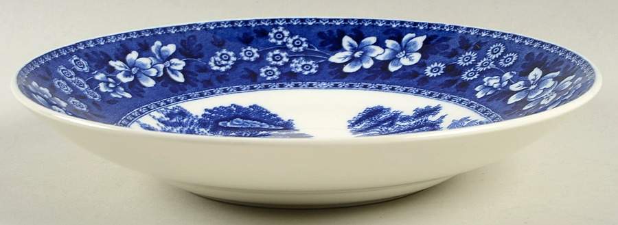 Tower Blue (No #, Older, Gadroon) Bread and Butter Bowl by Spode-1