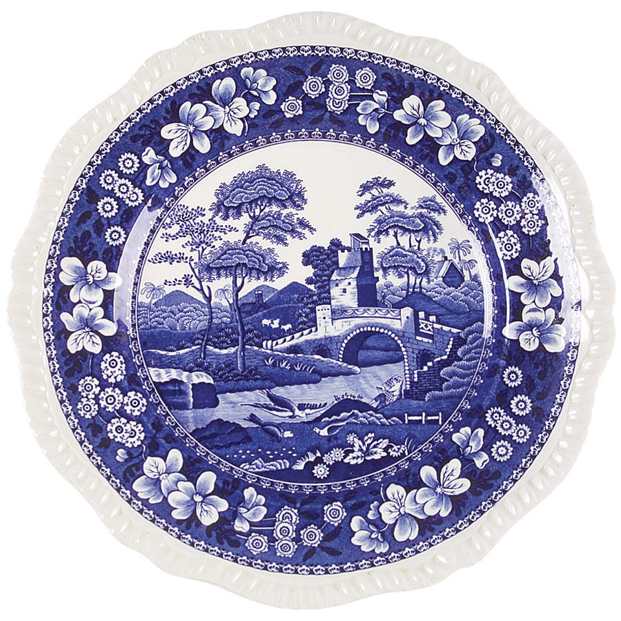 Tower Blue (No #, Older, Gadroon) Dinner Plate by Spode-1