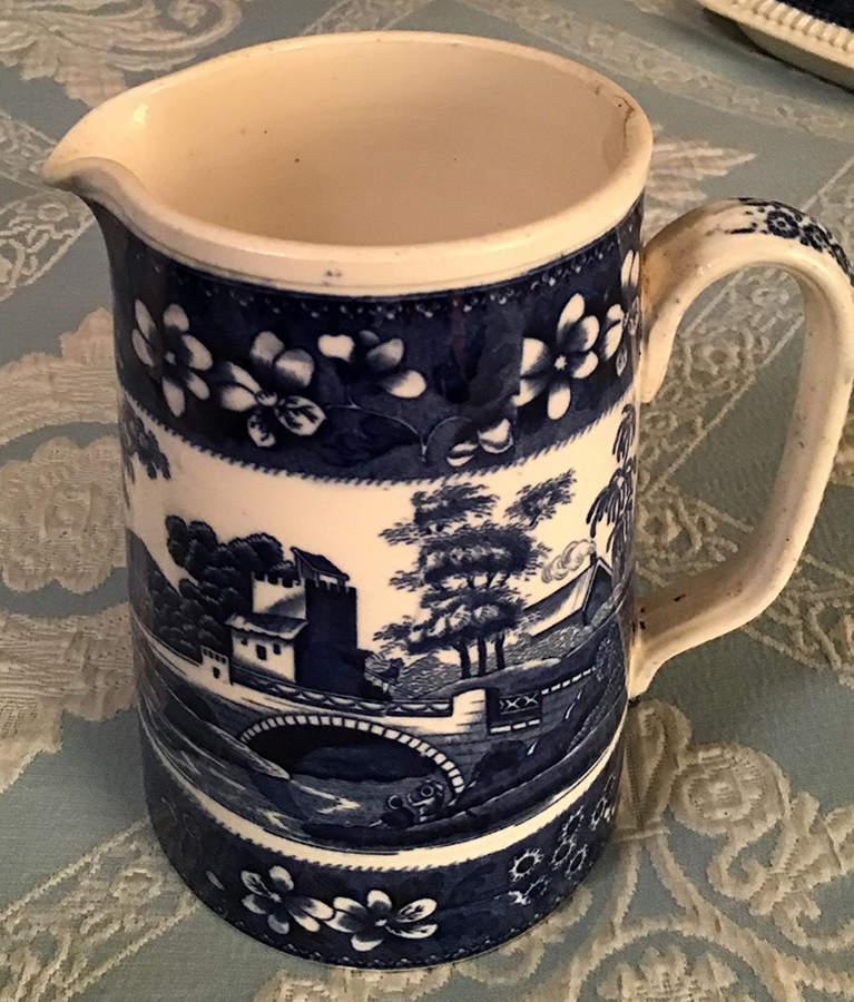 Tower Blue (No #, Older, Gadroon) 32 Oz Pitcher by Spode-1