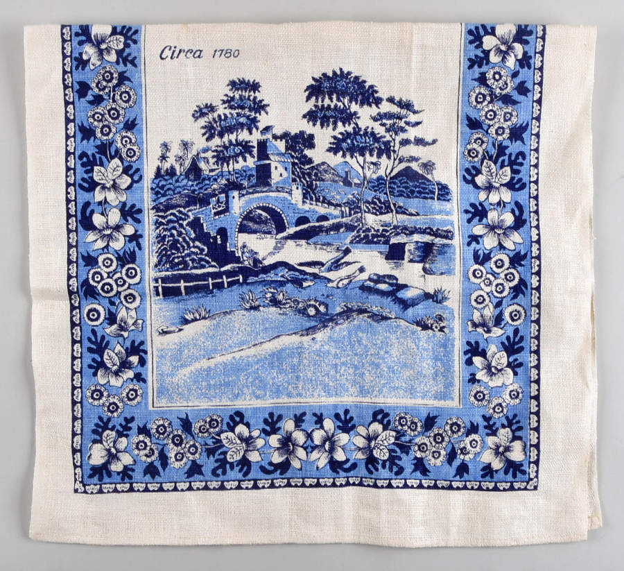 Tower Blue (No #, Older, Gadroon) Advertising Towel by Spode-1