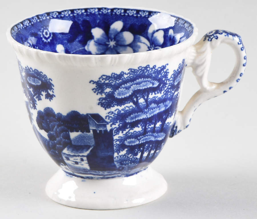 Tower Blue (No #, Older, Gadroon) Footed Cup by Spode-1