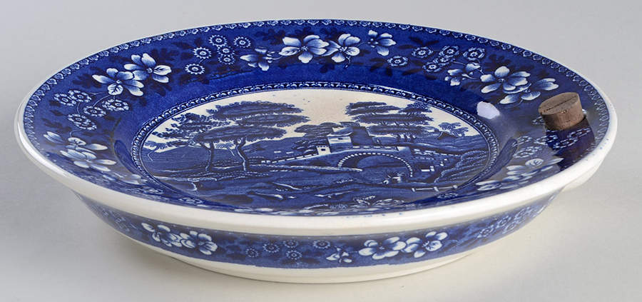 Tower Blue (No #, Older, Gadroon) Hot Water Plate by Spode-1
