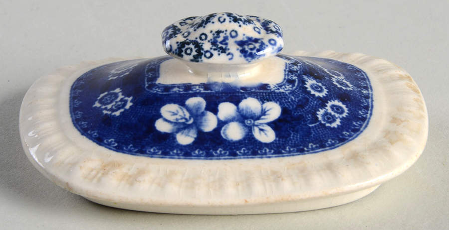 Tower Blue (No #, Older, Gadroon) Lid for Sugar Bowl by Spode-1