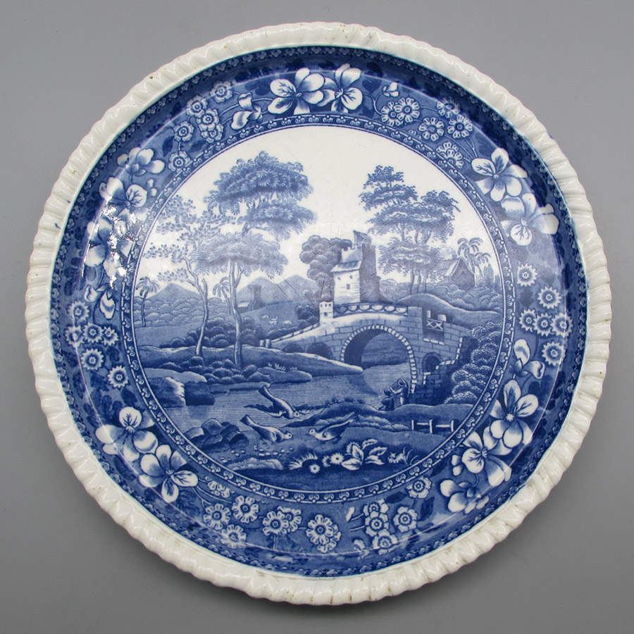 Tower Blue (No #, Older, Gadroon) Cookie Plate by Spode-1