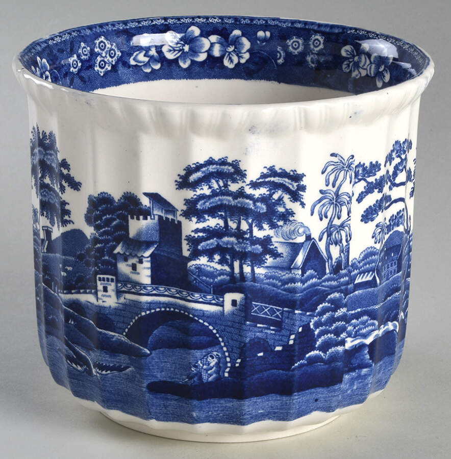 Tower Blue (No #, Older, Gadroon) Cachepot by Spode-1