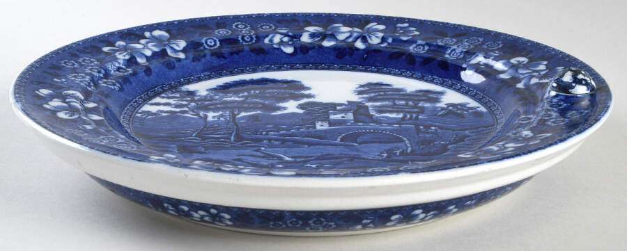 Tower Blue (No #, Older, Gadroon) Hot Water Plate No Cover by Spode-1
