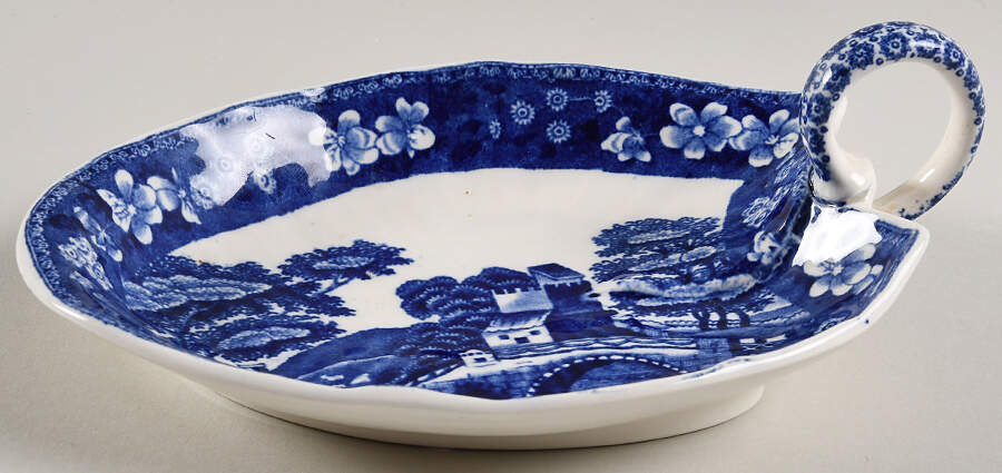 Tower Blue (No #, Older, Gadroon) 1 Handle Bon Bon by Spode-1