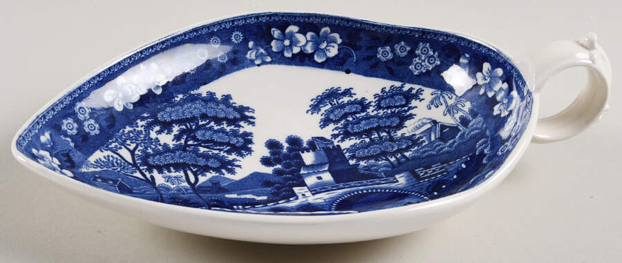Tower Blue (No #, Older, Gadroon) 1 Handle Bon Bon by Spode-1
