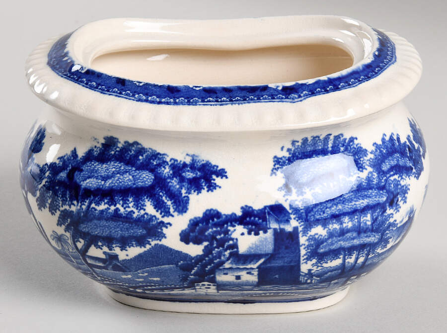 Tower Blue (No #, Older, Gadroon) Sugar Bowl No Lid by Spode-1