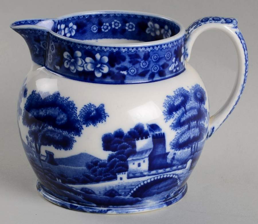 Tower Blue (No #, Older, Gadroon) Milk Jug by Spode-1