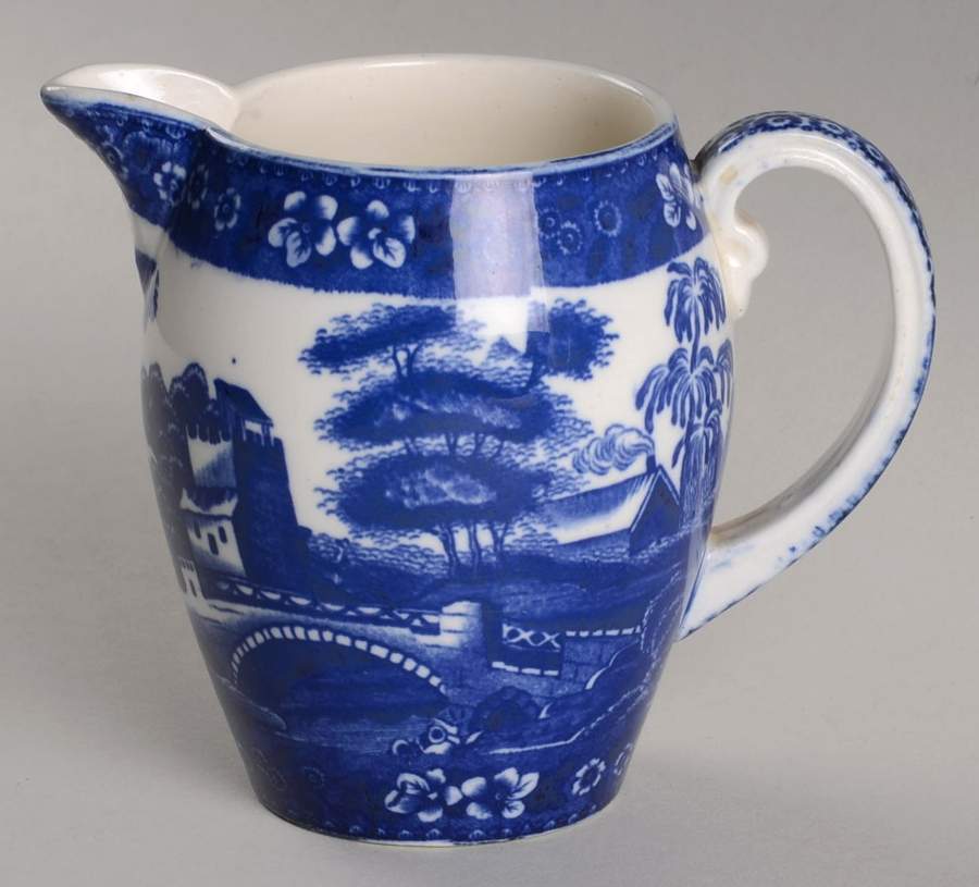 Tower Blue (No #, Older, Gadroon) 10 Oz Pitcher by Spode-1