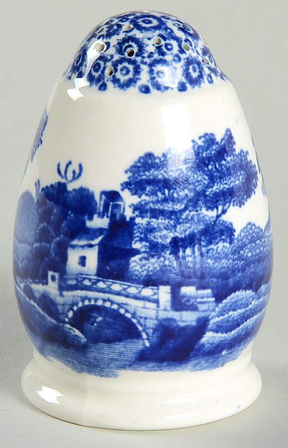 Tower Blue (No #, Older, Gadroon) Salt Shaker by Spode-1