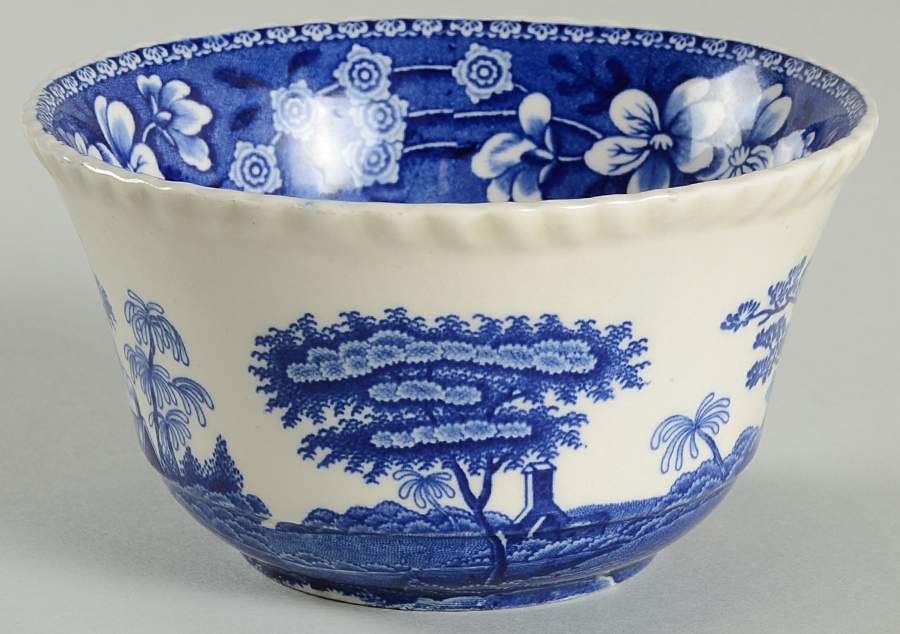 Tower Blue (No #, Older, Gadroon) Cranberry Bowl by Spode-1