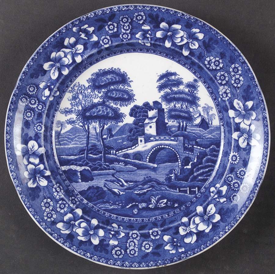 Tower Blue (No #, Older, Gadroon) Salad Plate by Spode-1