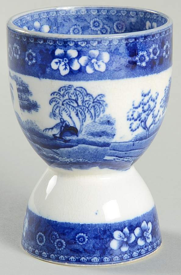 Tower Blue (No #, Older, Gadroon) Double Egg Cup by Spode-1