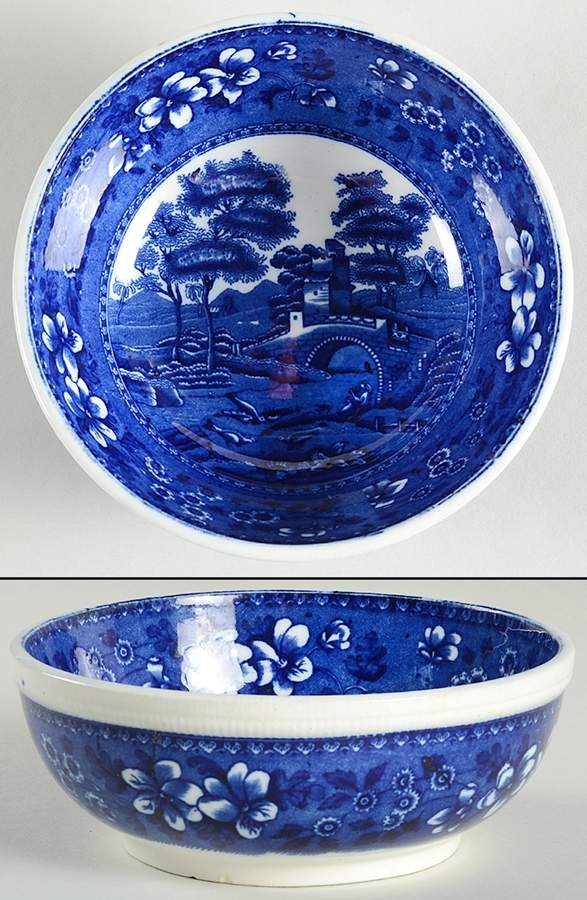 Tower Blue (No #, Older, Gadroon) Coupe Cereal Bowl by Spode-1