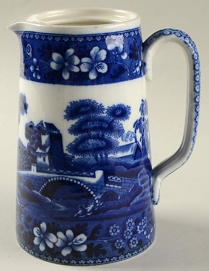 Tower Blue (No #, Older, Gadroon) Hot Water Jug No Lid by Spode-1