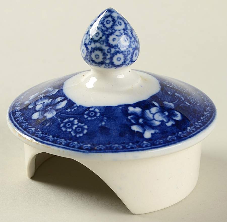Tower Blue (No #, Older, Gadroon) Lid for Hot Water Jug by Spode-1