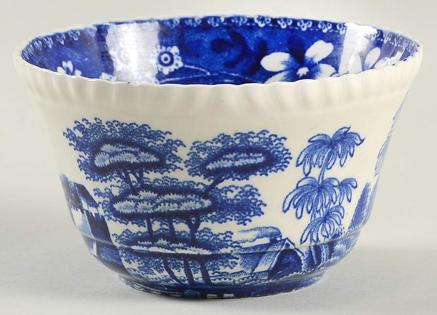 Tower Blue (No #, Older, Gadroon) Mini Open Sugar Bowl by Spode-1