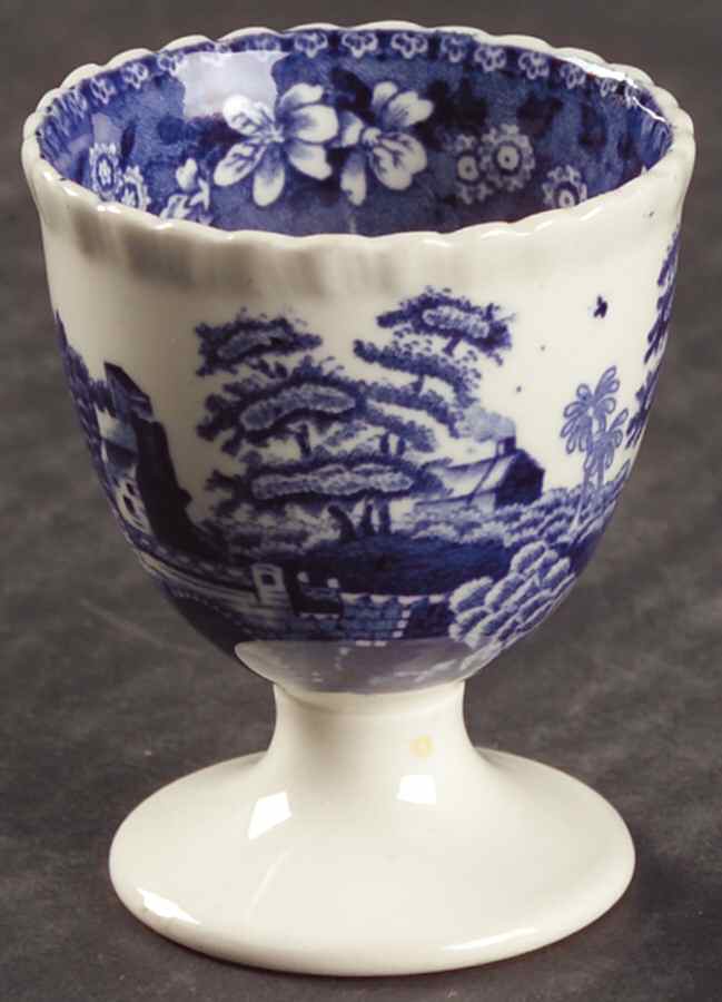 Tower Blue (No #, Older, Gadroon) Single Egg Cup by Spode-1