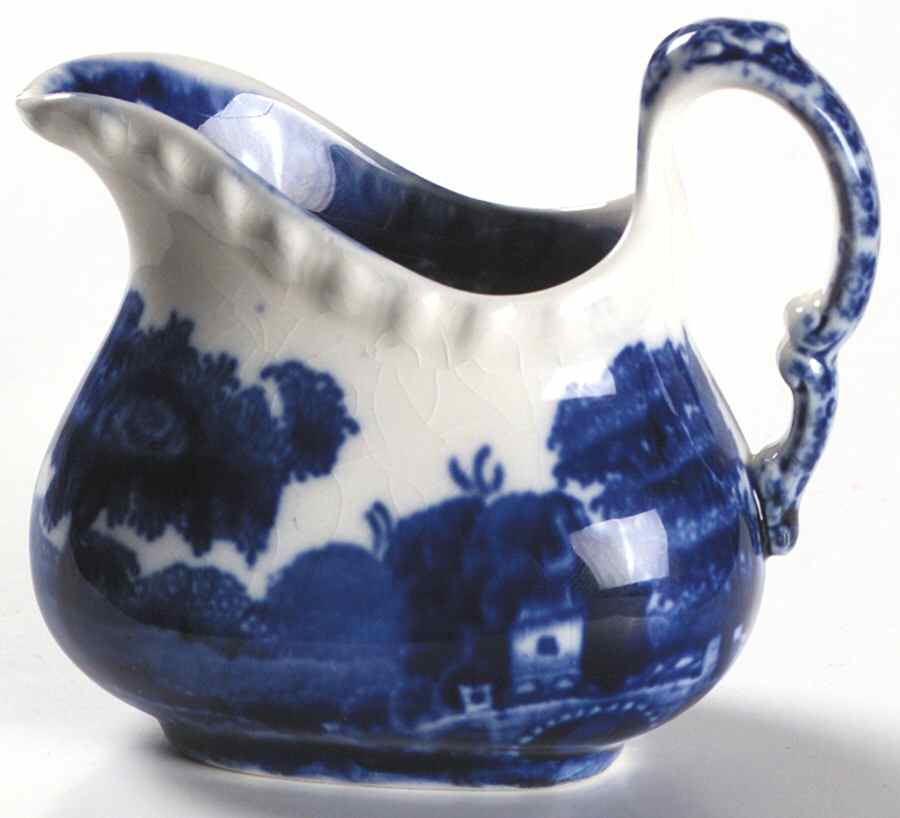 Tower Blue (No #, Older, Gadroon) Individual Creamer by Spode-1