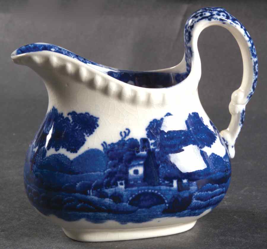 Tower Blue (No #, Older, Gadroon) Mini Creamer by Spode-1