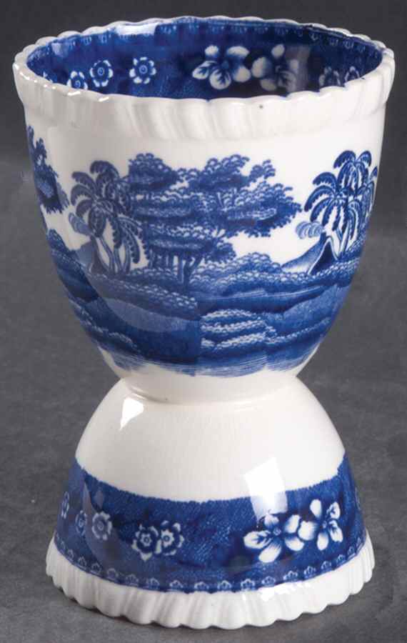 Tower Blue (No #, Older, Gadroon) Double Egg Cup by Spode-1