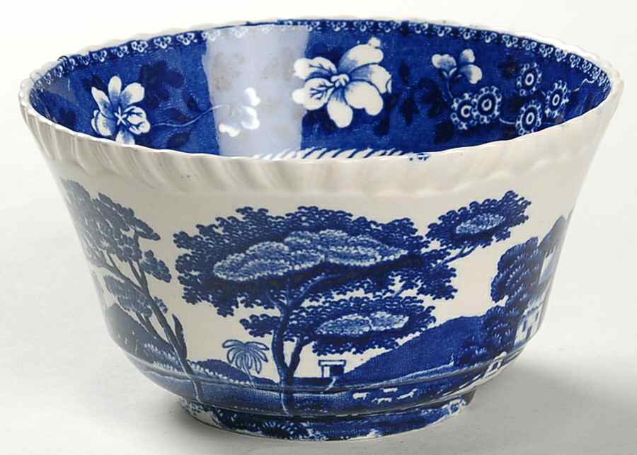 Tower Blue (No #, Older, Gadroon) Cranberry Bowl by Spode-1
