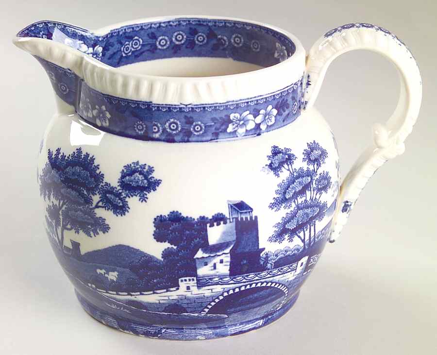 Tower Blue (No #, Older, Gadroon) 16 Oz Milk Jug by Spode-1