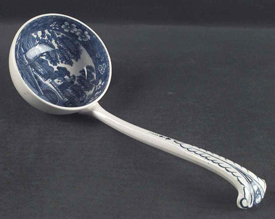 Tower Blue (No #, Older, Gadroon) Tureen Ladle by Spode-1