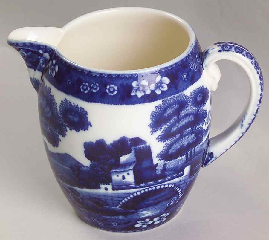 Tower Blue (No #, Older, Gadroon) 12 Oz Pitcher by Spode-1