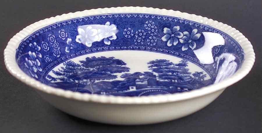 Tower Blue (No #, Older, Gadroon) Coupe Soup Bowl by Spode-1