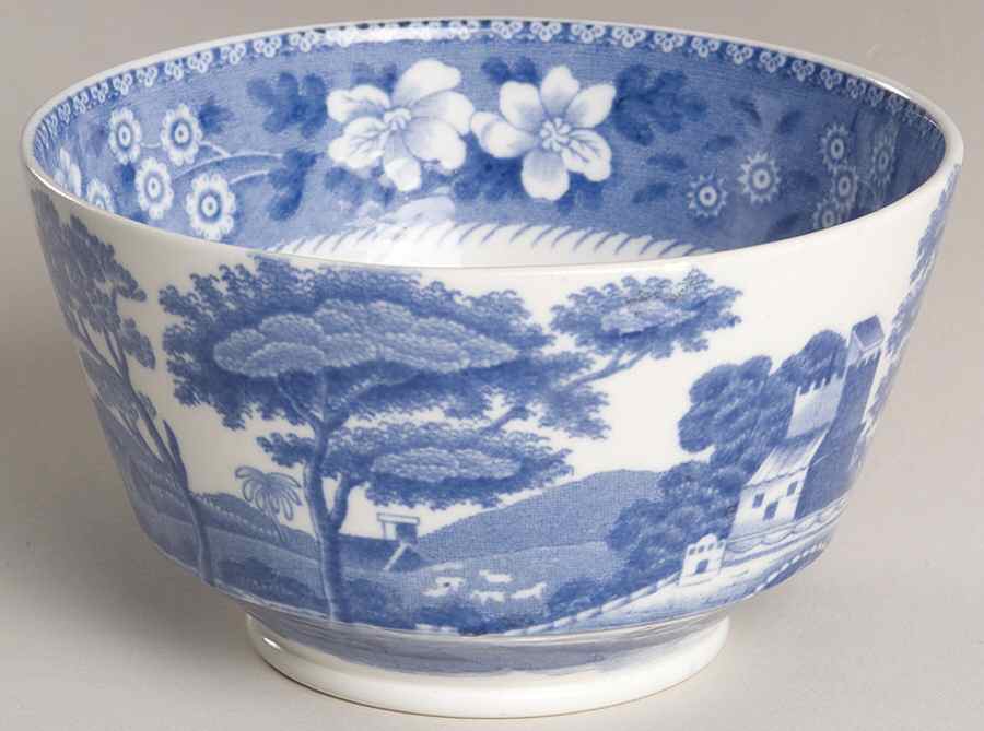Tower Blue (No #, Older, Gadroon) Cranberry Bowl by Spode-1