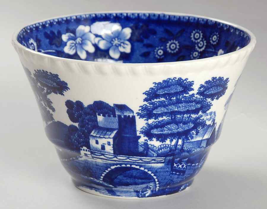 Tower Blue (No #, Older, Gadroon) Cranberry Bowl by Spode-1
