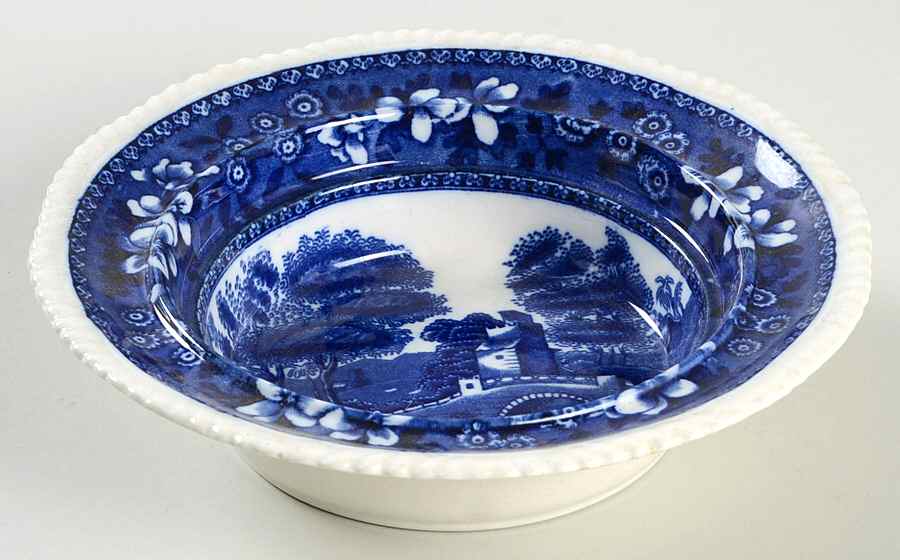 Tower Blue (No #, Older, Gadroon) Round Butter No Lid by Spode-1
