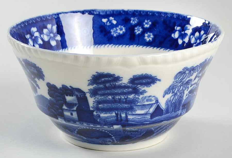 Tower Blue (No #, Older, Gadroon) Gravy Boat by Spode-1