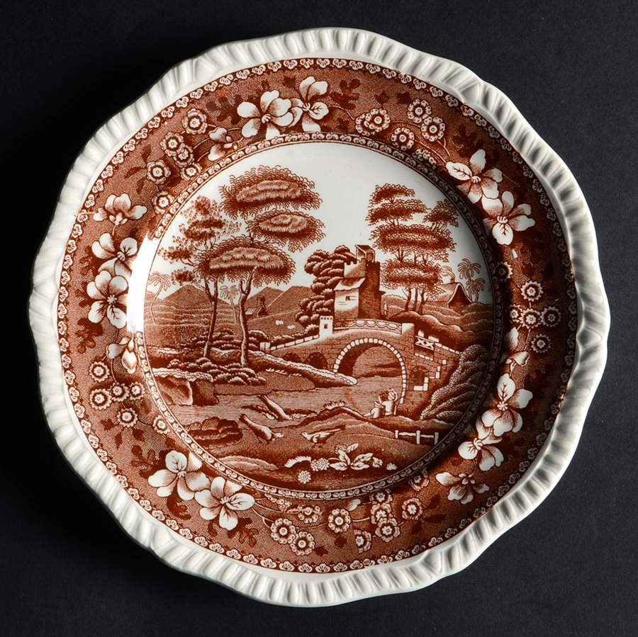 Tower Brown Salad Plate by Spode-1