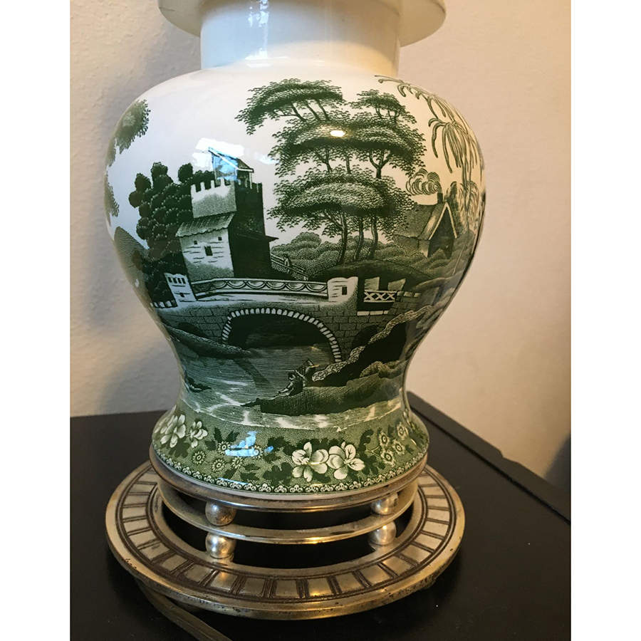 Tower Green Electric Lamp No Shade by Spode-1